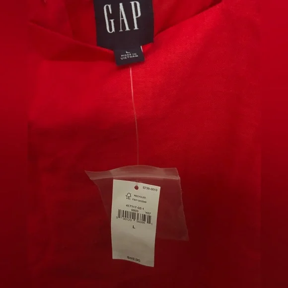 NWT Gap Red Linen Blend Sleeveless Square Neck Top - Picture 5 of 8
